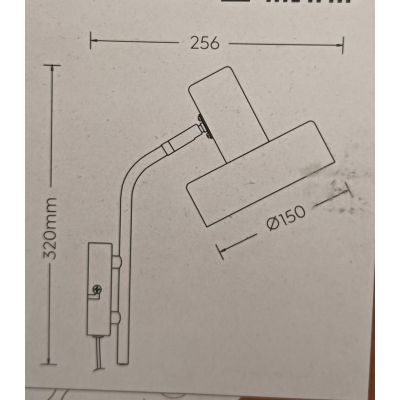 GAYA LAMPADA DA PARETE ORIENTABILE IN LEGNO E METALLO STILE VINTAGE LAMPADINA ATTACCO E14
