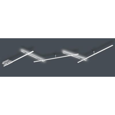 INDIRA PLAFONIERA MODULARE 5 BRACCI LUCE DIRETTA E INDIRETTA A LED DIMMERABILE NICHEL OPACO TRIO LIGHTING - Cristalensi Shop Onl