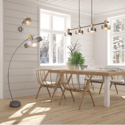 GAYA LAMPADA DA PARETE ORIENTABILE IN LEGNO E METALLO STILE VINTAGE LAMPADINA ATTACCO E14