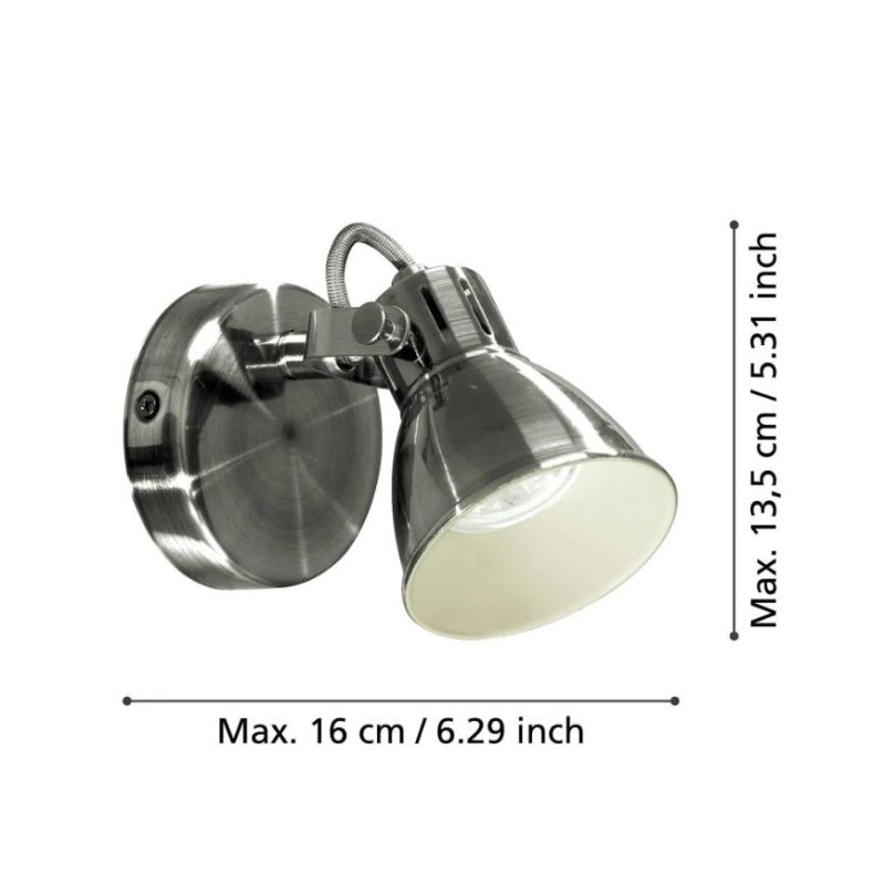 SERAS FARETTO SPOT 1 LUCE ORIENTABILE IN METALLO BIANCO,NERO,ORO E NICHEL LAMPADINA ATTACCO GU10