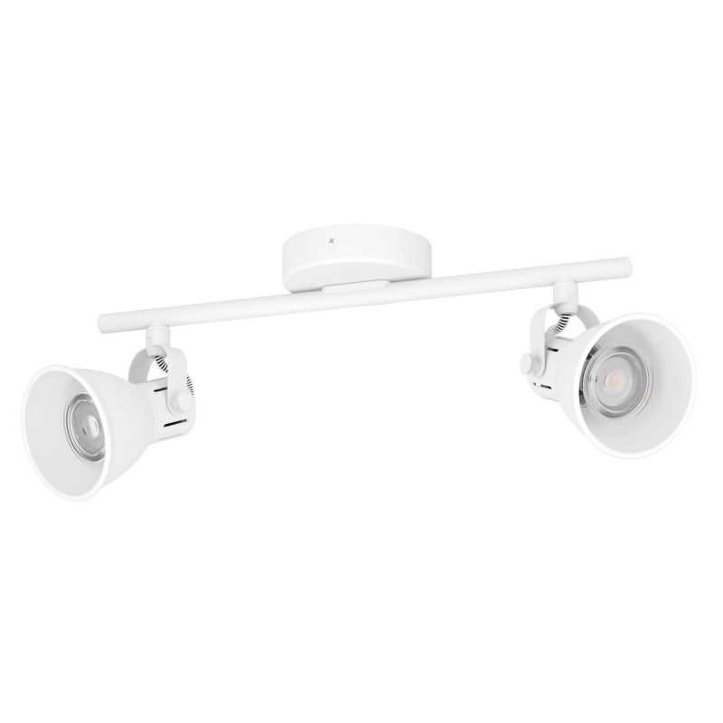 SERAS FARETTO SPOT 2 LUCI ORIENTABILE IN METALLO BIANCO,NERO,ORO E NICHEL LAMPADINE ATTACCO GU10