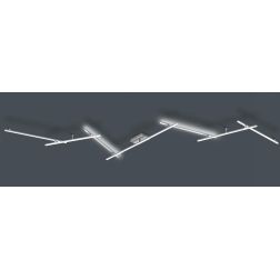 INDIRA PLAFONIERA MODULARE 7 BRACCI LUCE DIRETTA E INDIRETTA A LED DIMMERABILE NICHEL OPACO TRIO LIGHTING - Cristalensi Shop Onl