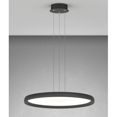 PLANA SOSPENSIONE CIRCOLARE D50 CM LED 25W LUCE CCT 3000K-3500K-4000K METALLO 3 COLORI MODERNA