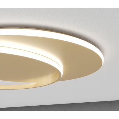 MERCURY APPLIQUE PLAFONIERA IN 2 MISURE LED INTEGRATO LUCE CCT 3000K-4000K METALLO BIANCO O ORO MODERNA