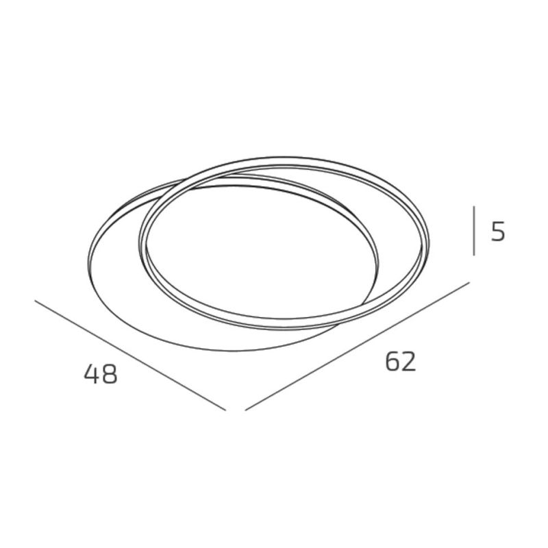 MERCURY APPLIQUE PLAFONIERA IN 2 MISURE LED INTEGRATO LUCE CCT 3000K-4000K METALLO BIANCO O ORO MODERNA