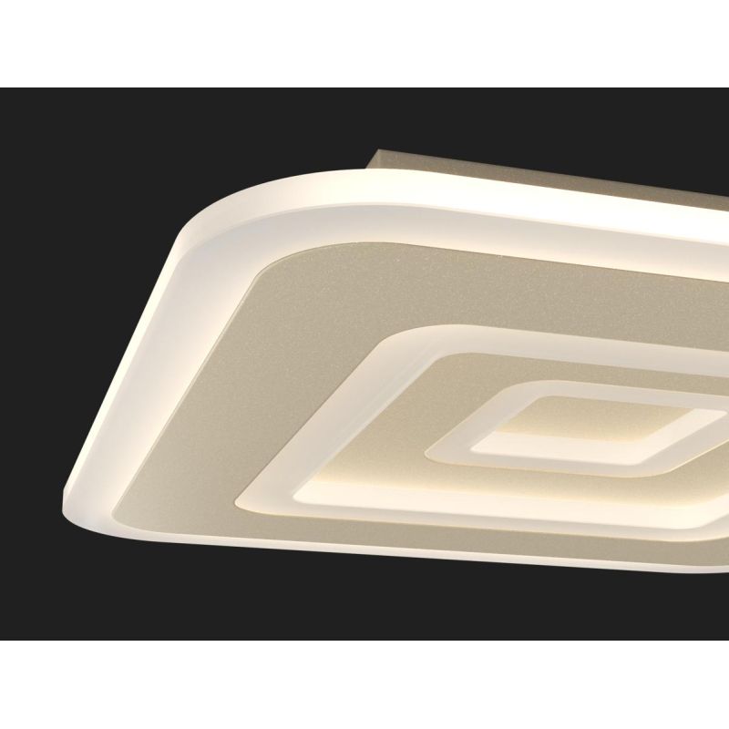 ZOOM APPLIQUE PLAFONIERA RETTANGOLARE 2 MISURE LED INTEGRATO LUCE CCT 3000K-3500K-4000K IN 2 COLORI MODERNA