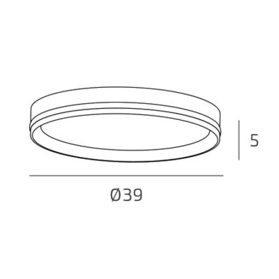 AERA APPLIQUE PLAFONIERA 3 MISURE BI-EMISSIONE LED INTEGRATO LUCE CCT 3000K-3500K-4000K IN 3 COLORI