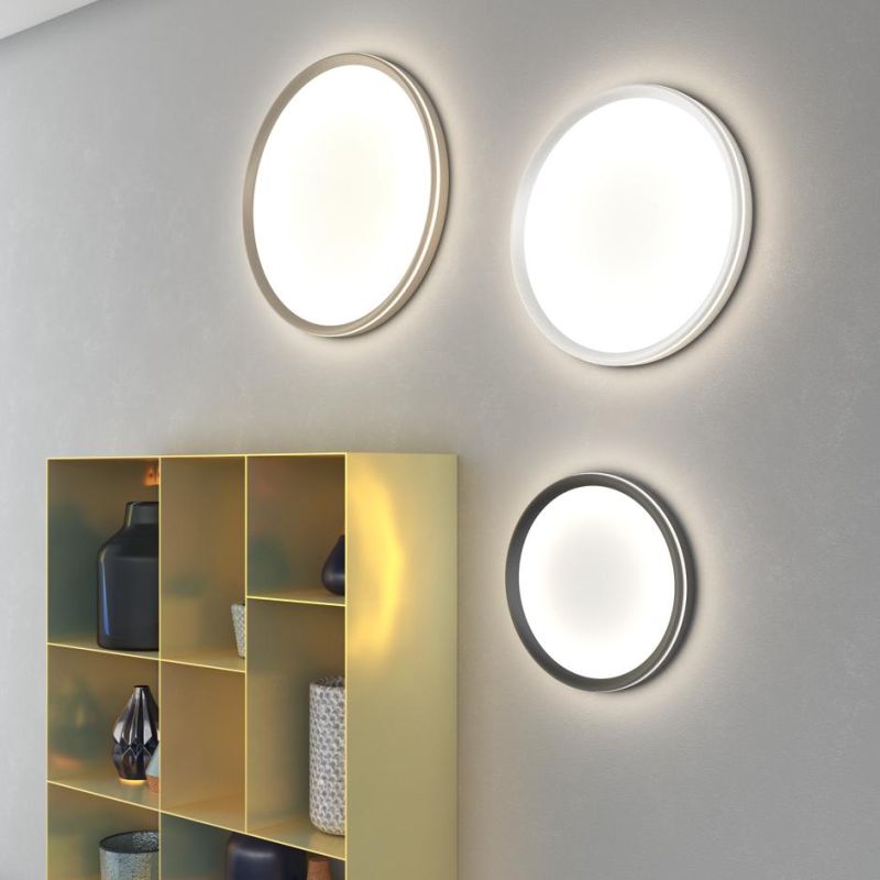 AERA APPLIQUE PLAFONIERA 3 MISURE BI-EMISSIONE LED INTEGRATO LUCE CCT 3000K-3500K-4000K IN 3 COLORI