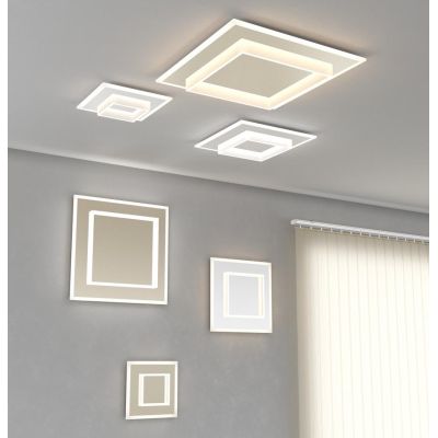 WISH APPLIQUE PLAFONIERA 3 MISURE LED INTEGRATO LUCE CCT 3000K-3500K-4000K BIANCA O SABBIA MODERNA