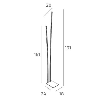 KAWAII PIANTANA LINEARE LED 48W LUCE CCT 3000K-4000K DIMMERABILE NERA O ORO DESIGN MODERNO