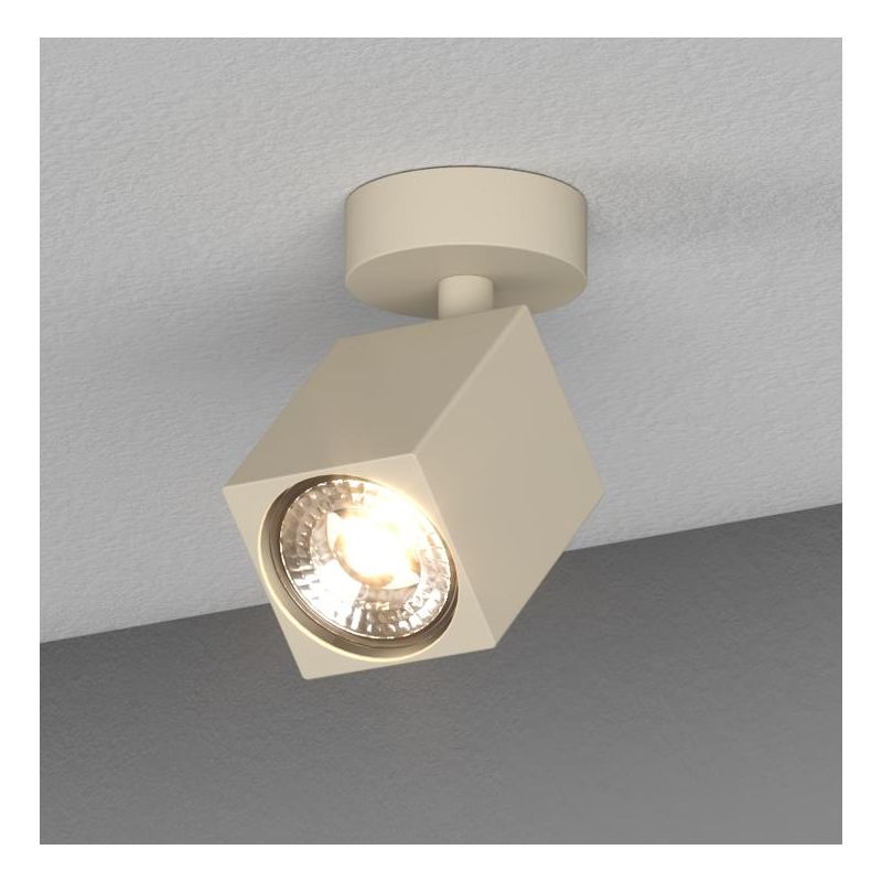 KIBO FARETTO QUADRATO DA SOFFITTO O PARETE ORIENTABILE METALLO 3 COLORI LAMPADINA ATTACCO GU10