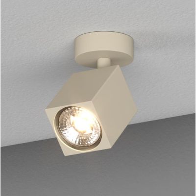 KIBO FARETTO QUADRATO DA SOFFITTO O PARETE ORIENTABILE METALLO 3 COLORI LAMPADINA ATTACCO GU10