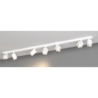 KIBO FARETTO A 7 LUCI CON SPOT QUADRATI ORIENTABILI DA SOFFITTO O PARETE 3 COLORI LAMPADINE ATTACCO GU10