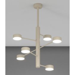 OCTOPUS SOSPENSIONE PLAFONIERA 6 LUCI ORIENTABILE IN 3 COLORI MODERNA LAMPADINE ATTACCO GX53