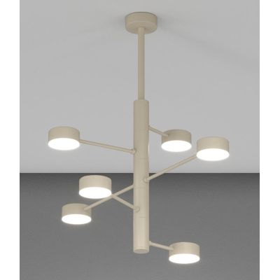 OCTOPUS SOSPENSIONE PLAFONIERA 6 LUCI ORIENTABILE IN 3 COLORI MODERNA LAMPADINE ATTACCO GX53