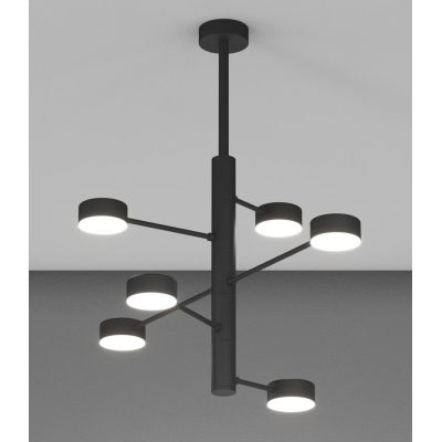 OCTOPUS SOSPENSIONE PLAFONIERA 6 LUCI ORIENTABILE IN 3 COLORI MODERNA LAMPADINE ATTACCO GX53