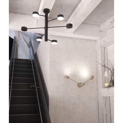 OCTOPUS SOSPENSIONE PLAFONIERA 6 LUCI ORIENTABILE IN 3 COLORI MODERNA LAMPADINE ATTACCO GX53