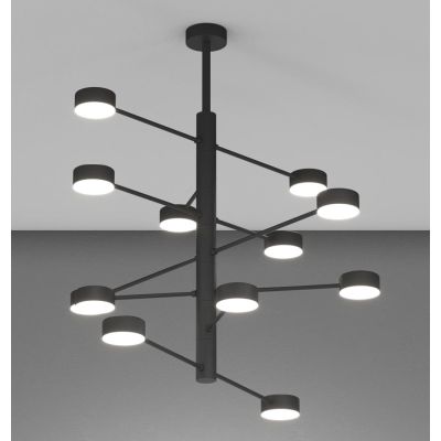 OCTOPUS SOSPENSIONE PLAFONIERA 12 LUCI ORIENTABILE IN 3 COLORI MODERNA LAMPADINE ATTACCO GX53