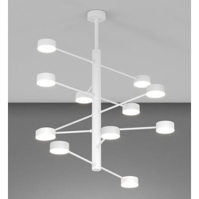 OCTOPUS SOSPENSIONE PLAFONIERA 12 LUCI ORIENTABILE IN 3 COLORI MODERNA LAMPADINE ATTACCO GX53