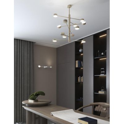 OCTOPUS SOSPENSIONE PLAFONIERA 12 LUCI ORIENTABILE IN 3 COLORI MODERNA LAMPADINE ATTACCO GX53