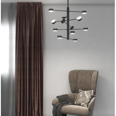 OCTOPUS SOSPENSIONE PLAFONIERA 12 LUCI ORIENTABILE IN 3 COLORI MODERNA LAMPADINE ATTACCO GX53