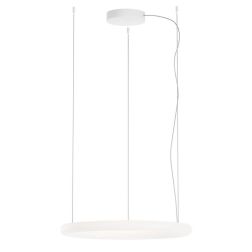 HALLEY SOSPENSIONE CIRCOLARE A LED 5 MISURE LUCE CCT 2700-3000-4000K DIMMERABILE METALLO BIANCO E ACRILICO 2