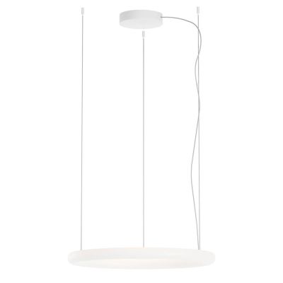 HALLEY SOSPENSIONE CIRCOLARE A LED 5 MISURE LUCE CCT 2700-3000-4000K DIMMERABILE METALLO BIANCO E ACRILICO