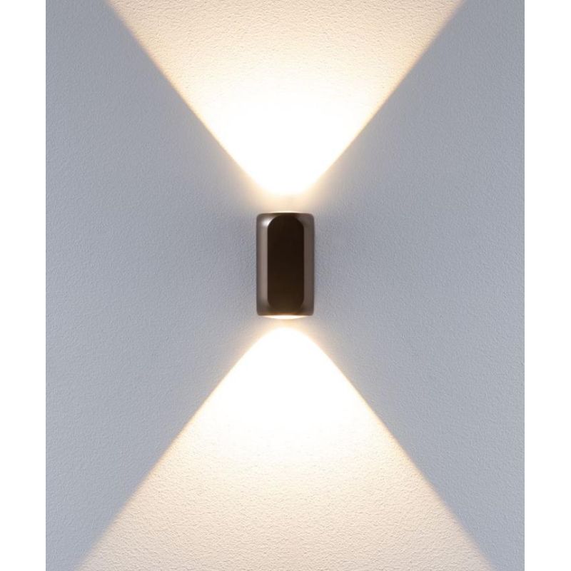 CRISP APPLIQUE IN ALLUMINIO 4 COLORI BI-EMISSIONE LED 7,5W LUCE 2700K E 3000K DIMMERABILE MODERNA