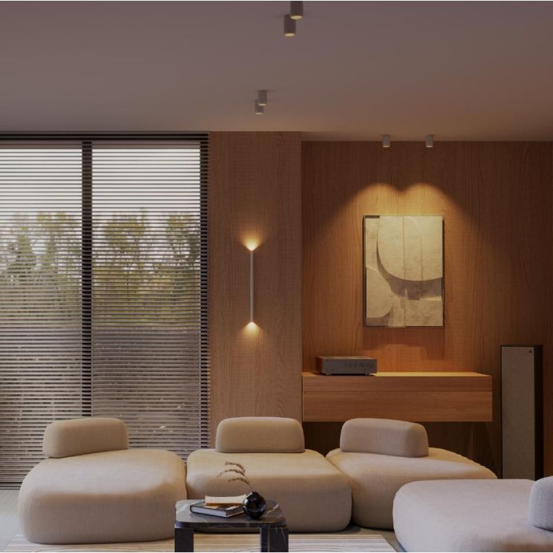 CRISP LAMPADA DA PARETE A LED IN 2 MISURE BI-EMISSIONE LUCE 2700K E 3000K DESIGN MODERNO 4 COLORI