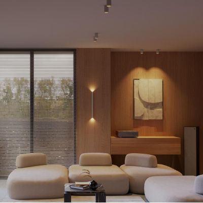 CRISP LAMPADA DA PARETE A LED IN 2 MISURE BI-EMISSIONE LUCE 2700K E 3000K DESIGN MODERNO 4 COLORI