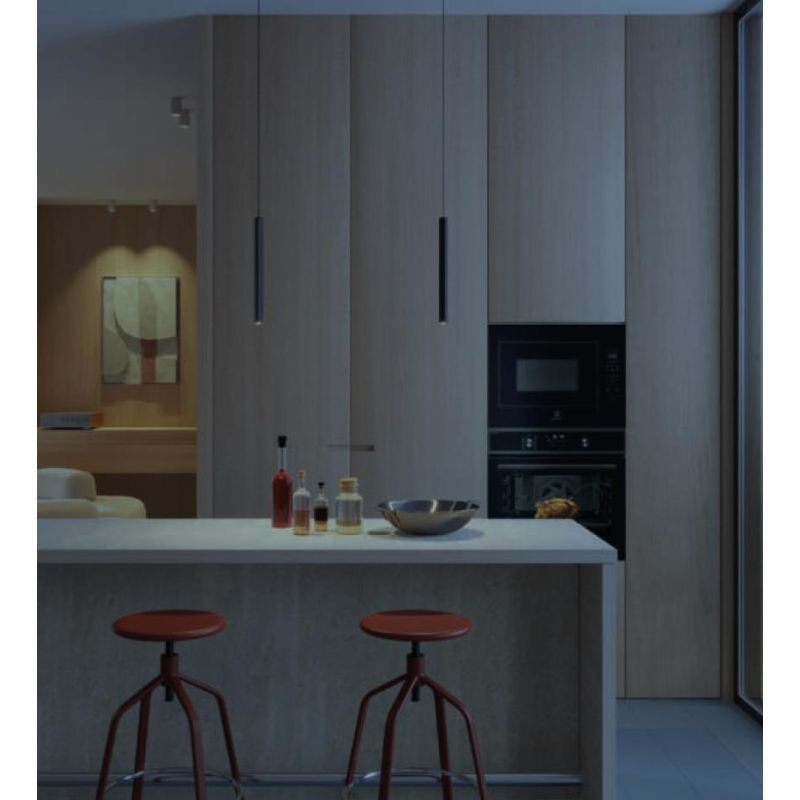 CRISP SOSPENSIONE 2 MISURE IN ALLUMINIO 4 COLORI LED 9,5W LUCE 2700K-3000K DIMMERABILE MODERNA