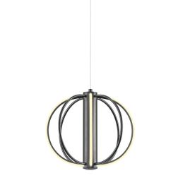 MOSS SOSPENSIONE ROTONDA 3 MISURE NERA O ORO LED INTEGRATO LUCE 3000K DIMMERABILE MODERNA 2