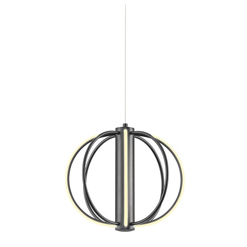 MOSS SOSPENSIONE ROTONDA 3 MISURE NERA O ORO LED INTEGRATO LUCE 3000K DIMMERABILE MODERNA