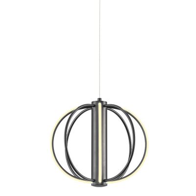 MOSS SOSPENSIONE ROTONDA 3 MISURE NERA O ORO LED INTEGRATO LUCE 3000K DIMMERABILE MODERNA