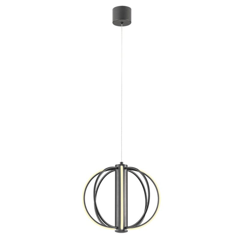 MOSS SOSPENSIONE ROTONDA 3 MISURE NERA O ORO LED INTEGRATO LUCE 3000K DIMMERABILE MODERNA