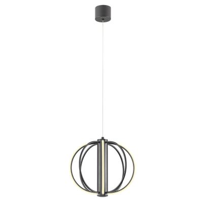 MOSS SOSPENSIONE ROTONDA 3 MISURE NERA O ORO LED INTEGRATO LUCE 3000K DIMMERABILE MODERNA