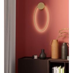 LEO APPLIQUE OVALE 2 MISURE LUCE LED INDIRETTA CCT 3000K-4000K DIMMERABILE ALLUMINIO 3 COLORI MODERNA