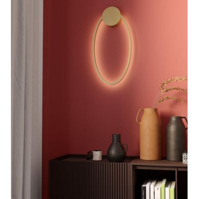 LEO APPLIQUE OVALE 2 MISURE LUCE LED INDIRETTA CCT 3000K-4000K DIMMERABILE ALLUMINIO 3 COLORI MODERNA