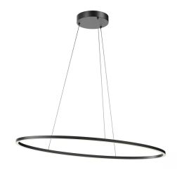 LEO SOSPENSIONE OVALE 2 MISURE LED INTEGRATO CCT 3000K-4000K DIMMERABILE ALLUMINIO 3 COLORI MODERNA 2