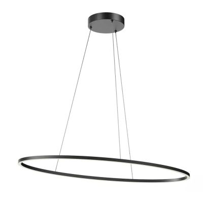LEO SOSPENSIONE OVALE 2 MISURE LED INTEGRATO CCT 3000K-4000K DIMMERABILE ALLUMINIO 3 COLORI MODERNA
