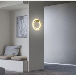 FEBE APPLIQUE ROTONDA D80 CM LED 50W LUCE INDIRETTA  3000K-4000K DIMMERABILE ALLUMINIO 3 COLORI MODERNA 2