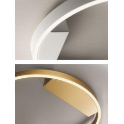 FEBE LAMPADA DA PARETE O SOFFITTO D80 CM LED 50W LUCE 3000K-4000K DIMMERABILE ALLUMINIO 3 COLORI 2