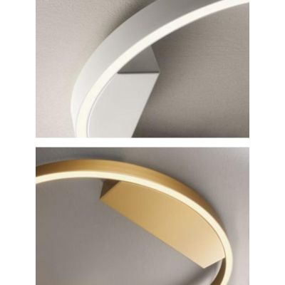 FEBE LAMPADA DA PARETE O SOFFITTO D60 CM LED 37W LUCE 3000K-4000K DIMMERABILE ALLUMINIO 3 COLORI