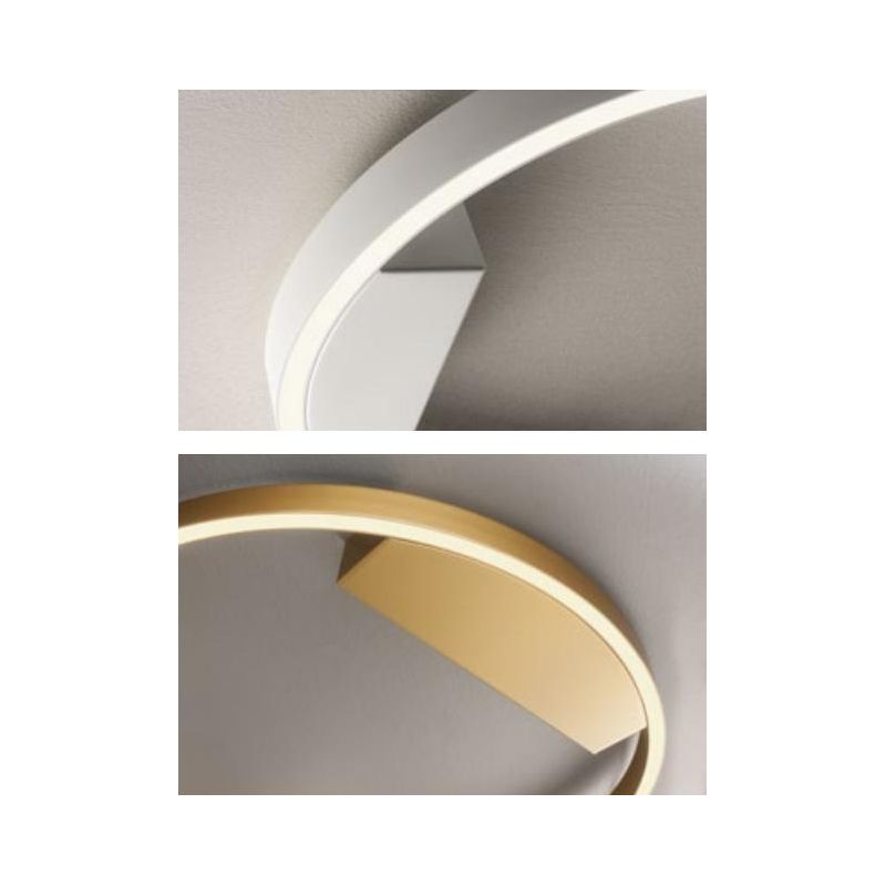 FEBE LAMPADA DA PARETE O SOFFITTO D40 CM LED 24W LUCE 3000K-4000K DIMMERABILE ALLUMINIO 3 COLORI