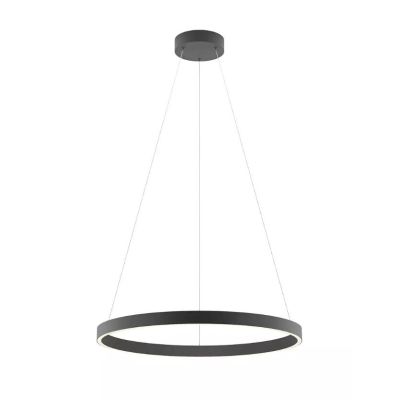 FEBE SOSPENSIONE SINGOLA D60 CM LED 37W LUCE 3000K-4000K DIMMERABILE ALLUMINIO 3 COLORI MODERNA