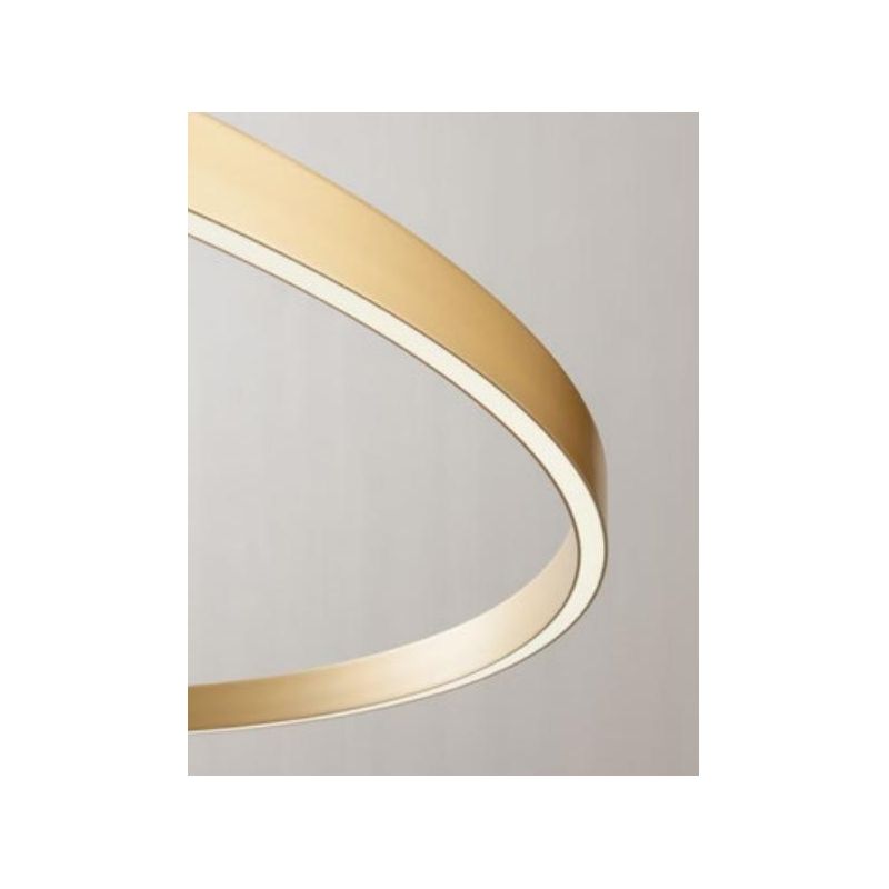 FEBE SOSPENSIONE SINGOLA D60 CM LED 37W LUCE 3000K-4000K DIMMERABILE ALLUMINIO 3 COLORI MODERNA