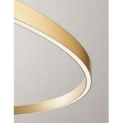 FEBE SOSPENSIONE SINGOLA D60 CM LED 37W LUCE 3000K-4000K DIMMERABILE ALLUMINIO 3 COLORI MODERNA