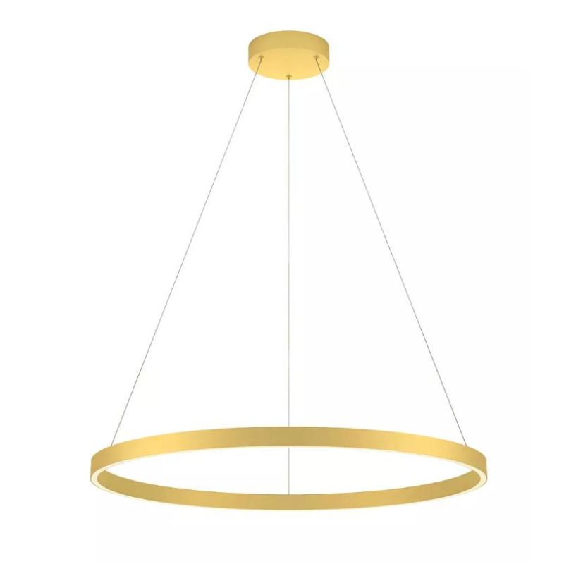 FEBE SOSPENSIONE SINGOLA D80 CM LED 50W LUCE 3000K-4000K DIMMERABILE ALLUMINIO 3 COLORI MODERNA