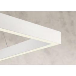 FEBE SOSPENSIONE MODERNA QUADRATA CM 80X80 LED 50W LUCE 3000K-4000K ALLUMINIO 3 COLORI 2