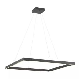 FEBE SOSPENSIONE MODERNA QUADRATA CM 80X80 LED 50W LUCE 3000K-4000K ALLUMINIO 3 COLORI